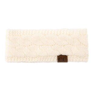 C.C Exclusives Ivory Sherpa Cozy Warm Lined Head Wrap for Women and Teens
